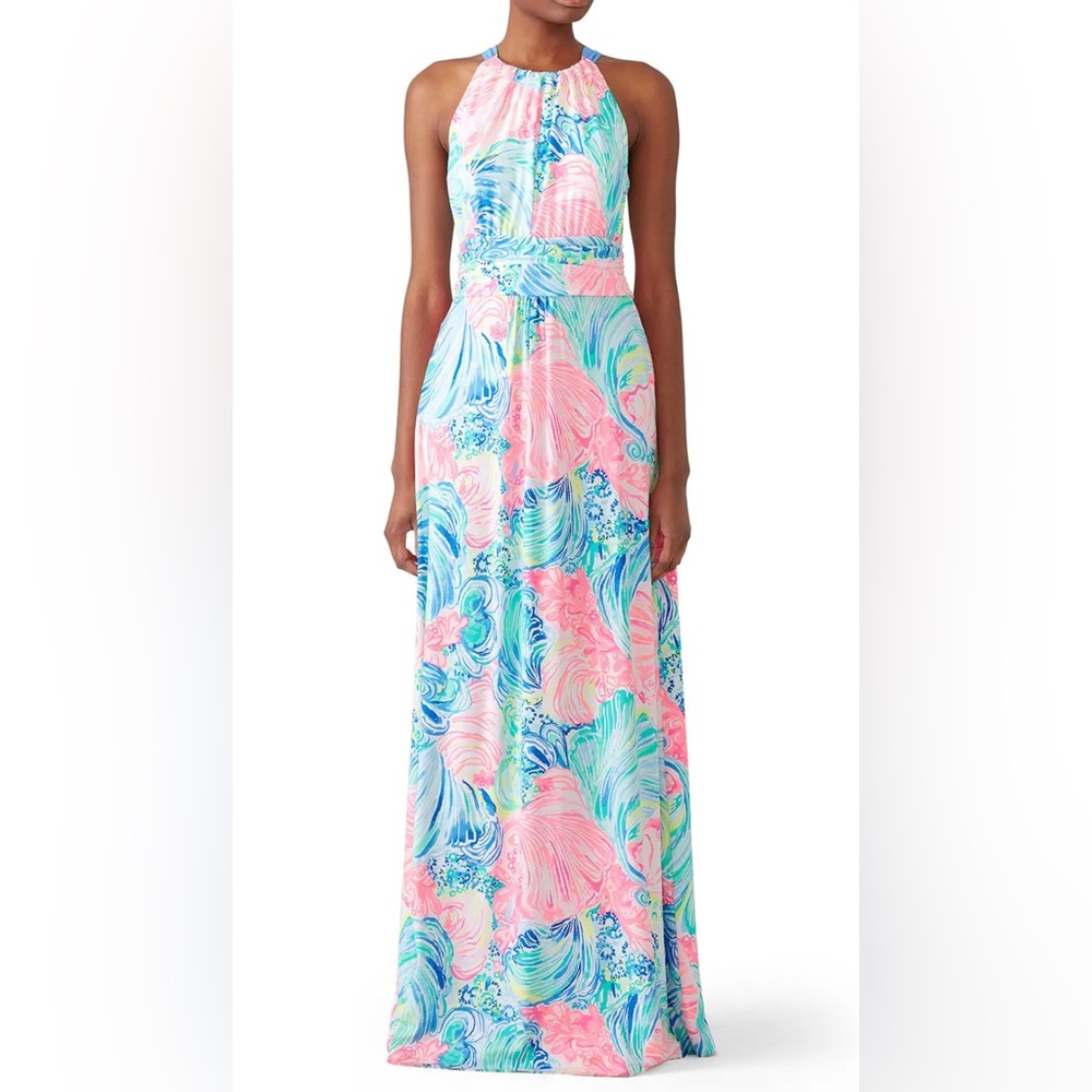 Lilly Pulitzer Martina Maxi Dress in Beach Please print size XS. NWT.